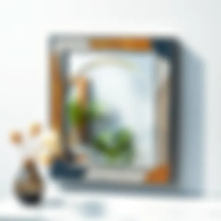 Textured Design for a Mirror Frame A creatively designed mirror frame with mixed textures