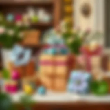 Creative handmade gift items displayed elegantly