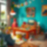 Innovative Game Ideas for Home Creative game setup with colorful materials