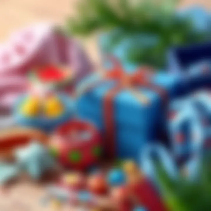 Colorful materials for DIY holiday gifts