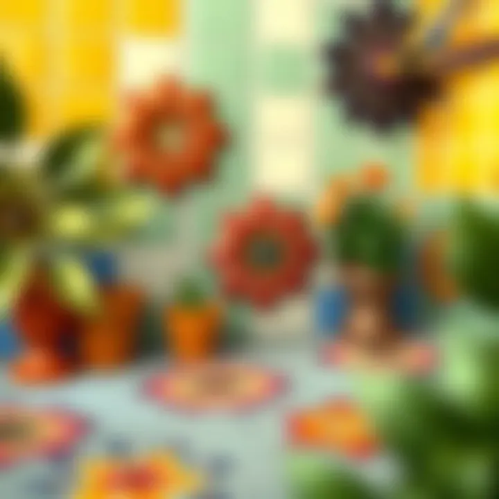 Colorful tile painting examples showcasing creativity