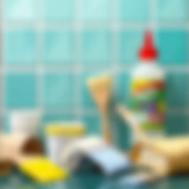 Materials required for tile painting project