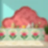 Decorative wallpaper applied over tiles