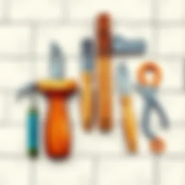 Essential tools for wallpaper application on tiles