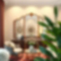 Elegant mirror placement enhancing room energy