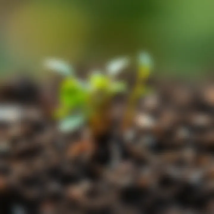 Close-up of soil with roots, emphasizing fertility and growth potential.