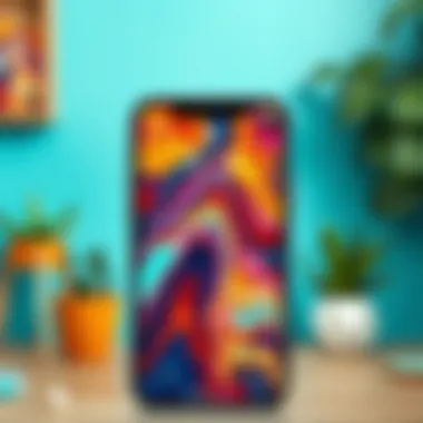 Showcasing Personal Style in Finished Wallpapers A stunning finished phone wallpaper reflecting personal style and creativity