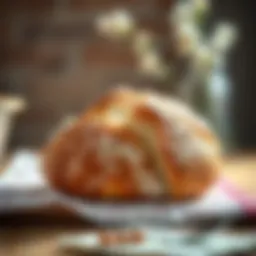 Artisan loaf of bread fresh from the oven