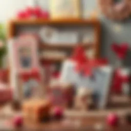 A creative arrangement of personalized photo gifts