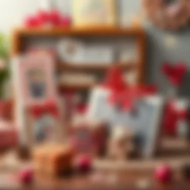 A creative arrangement of personalized photo gifts