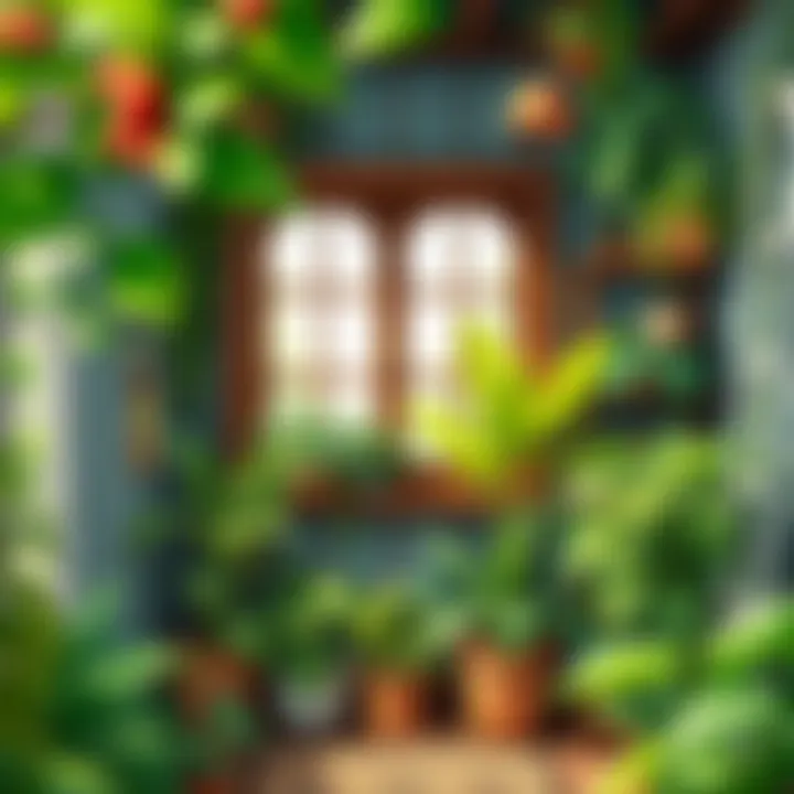 Creating a Serene Green Corner A serene corner filled with various greenery