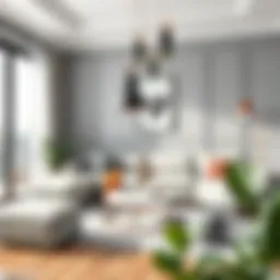 Sophisticated gray living room accessories enhancing interior design