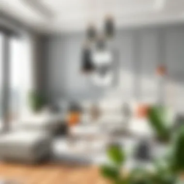 Sophisticated gray living room accessories enhancing interior design