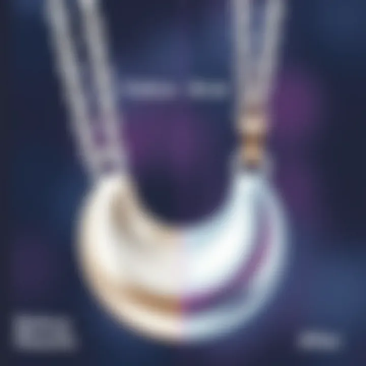 Before and after polishing comparison of silver necklace