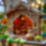 A detailed view of a handcrafted hol model showcasing intricate design elements.