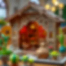 A detailed view of a handcrafted hol model showcasing intricate design elements.