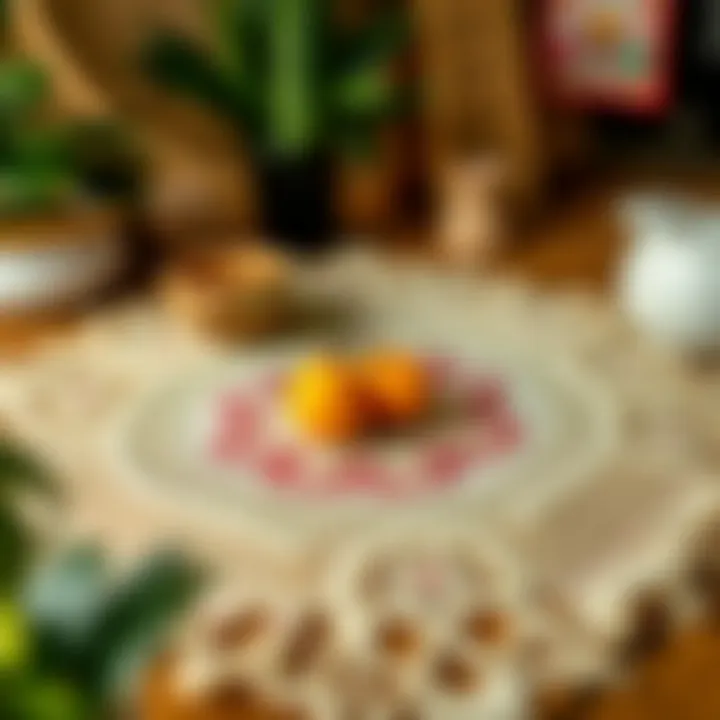 Intricate woven placemat demonstrating traditional techniques