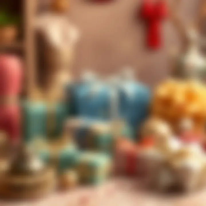 A collection of traditional gifts for a breakfast invitation