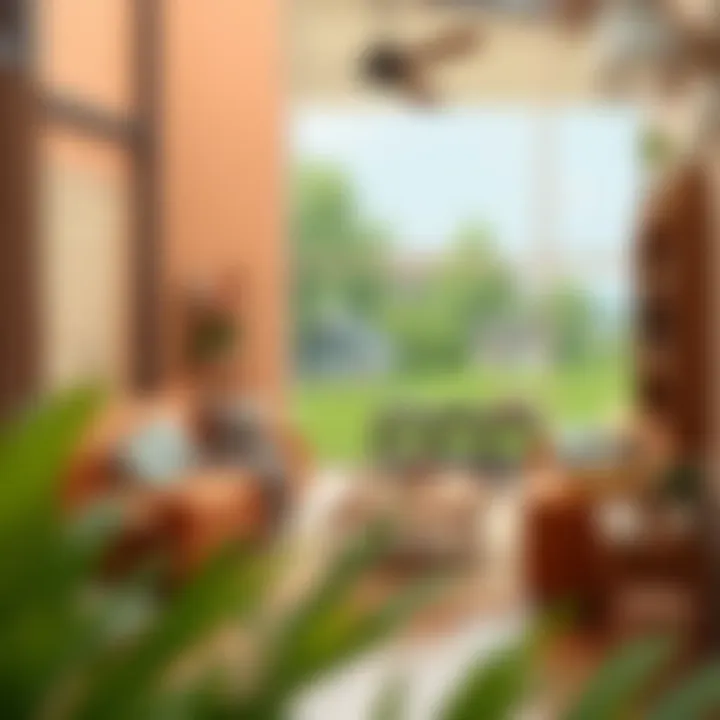 Cozy living room with coffee-toned furniture and decor