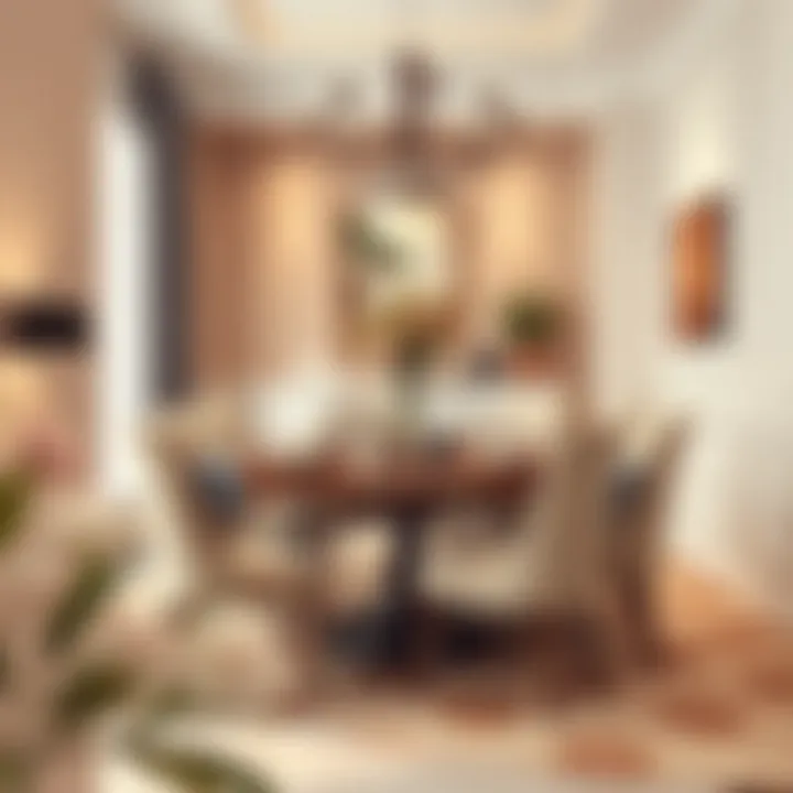 Elegant dining area featuring coffee tones in table settings