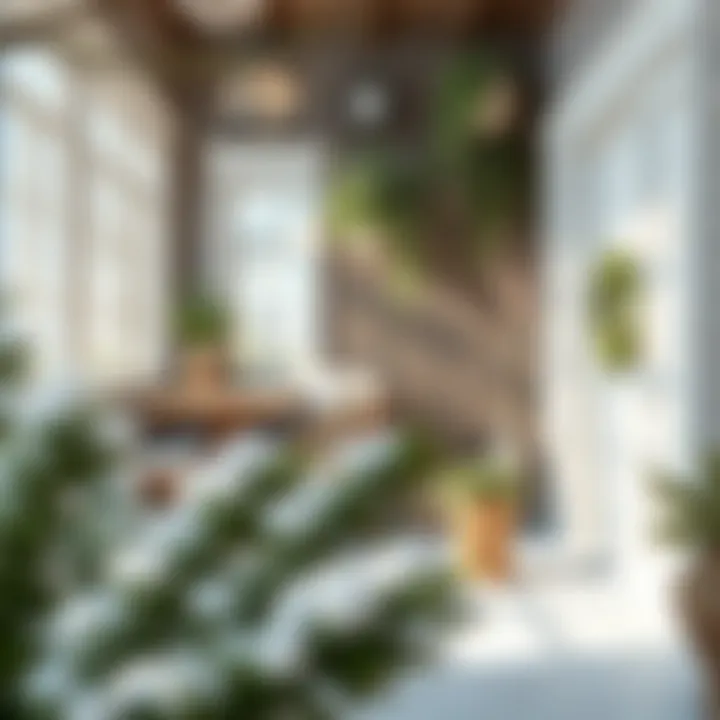 Elegant winter garden design with natural light