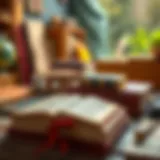 Artisan Bookbinding Techniques Artisan bookbinding techniques displayed on a table