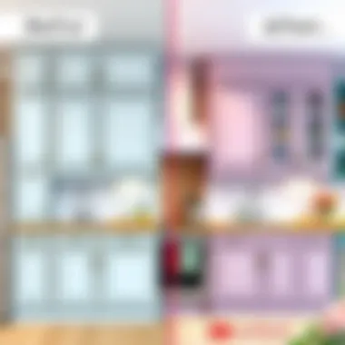 Before and After Cabinet Makeover Before and after of kitchen cabinet makeover