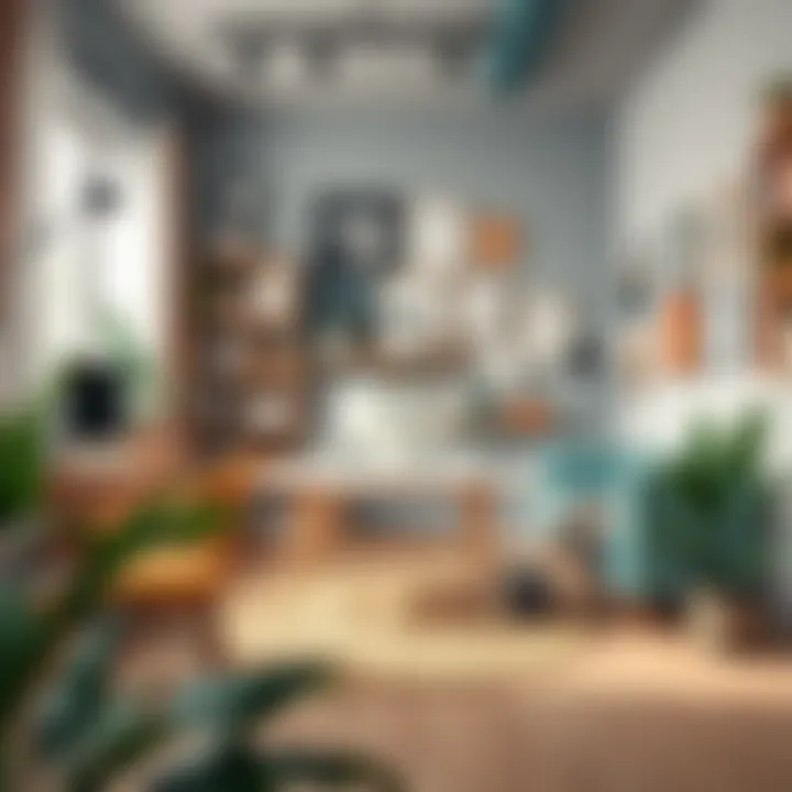 Creative Workspace for Design Inspiration An inspiring workspace filled with design ideas for furniture