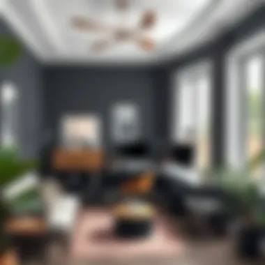 Sophisticated Home Office Design Home office design using dark colors for a sophisticated look