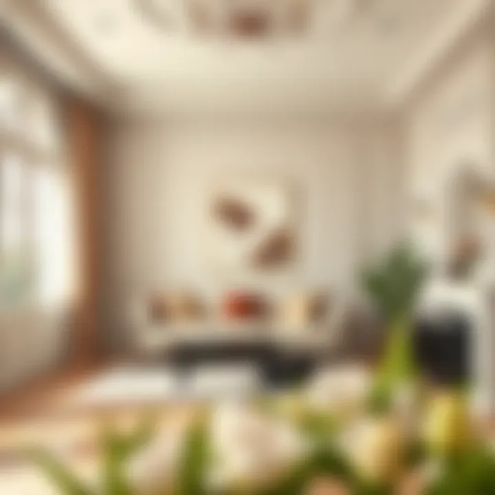 Elegant Room with Light Milk Coffee Walls Elegant room featuring light milk coffee color walls