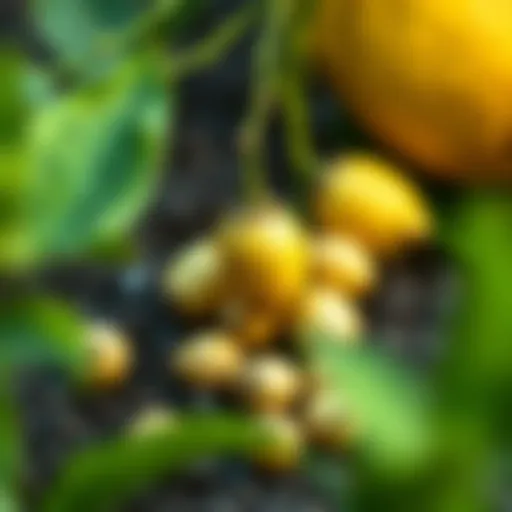 Lemon seeds ready for planting