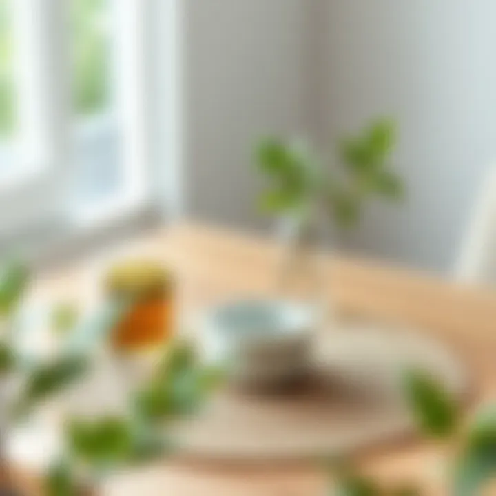 Minimalist geometric placemat highlighting modern aesthetics