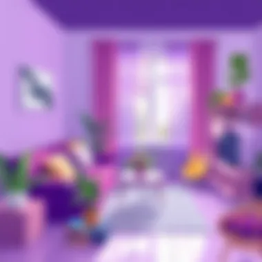 Creative DIY project using purple tones