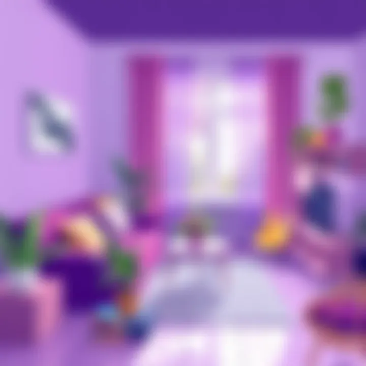 Creative DIY project using purple tones