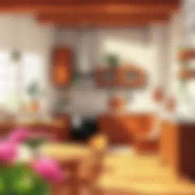 Cozy kitchen featuring warm wood tones and paint accents