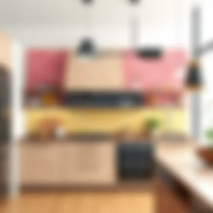 Creative textures used for kitchen cabinet coverings