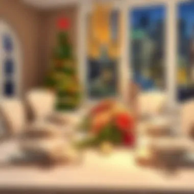 Elegant table setting for a New Year's feast