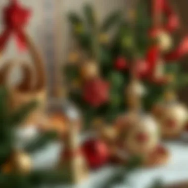 A cozy setting with handmade ornaments and decorations