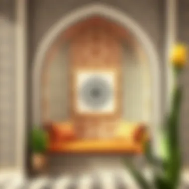 Intricate niche design showcasing unique patterns