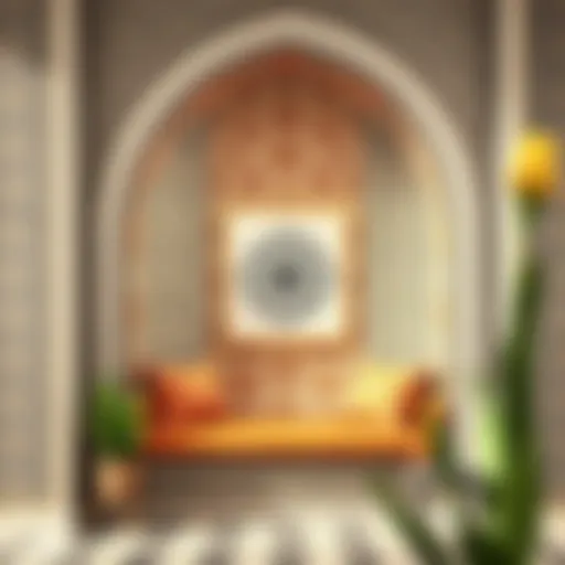 Intricate niche design showcasing unique patterns