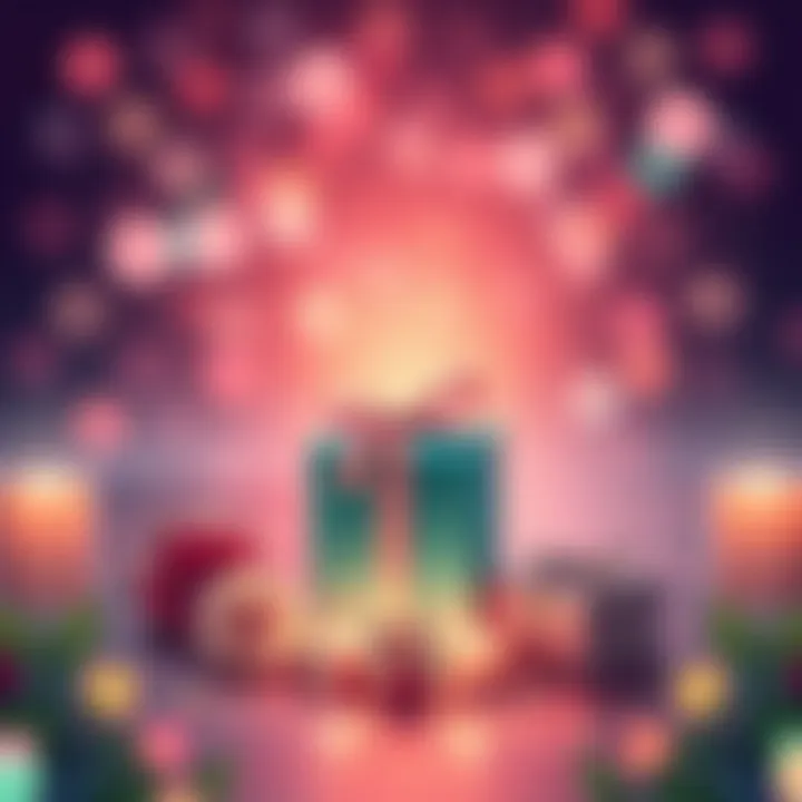 Artistic arrangement of engagement gift components symbolizing unity