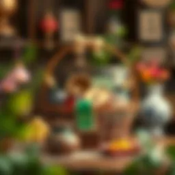 Traditional engagement gift basket showcasing cultural elements