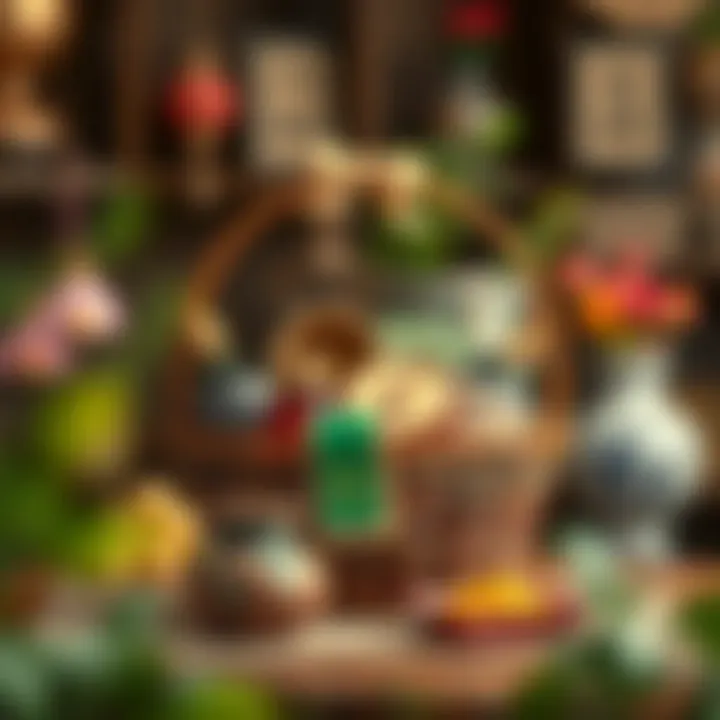 Traditional engagement gift basket showcasing cultural elements