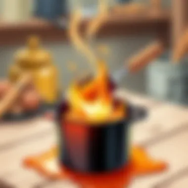 Safety precautions during paraffin melting