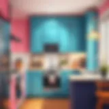 Transform Your Kitchen with Vibrant Cabinet Colors Vibrant cabinets in a beautifully lit kitchen