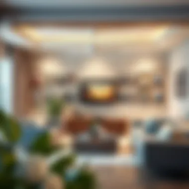 An elegant living room with personalized photo displays