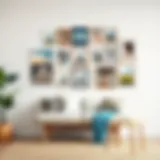 A beautifully arranged gallery wall showcasing diverse photographs