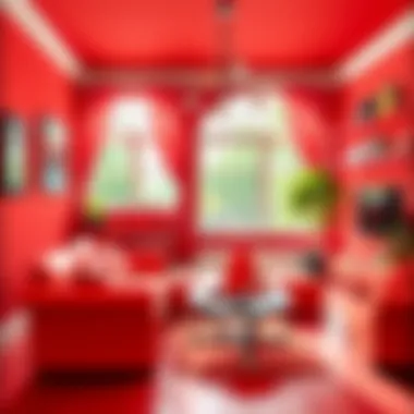 Red combinations in interior design