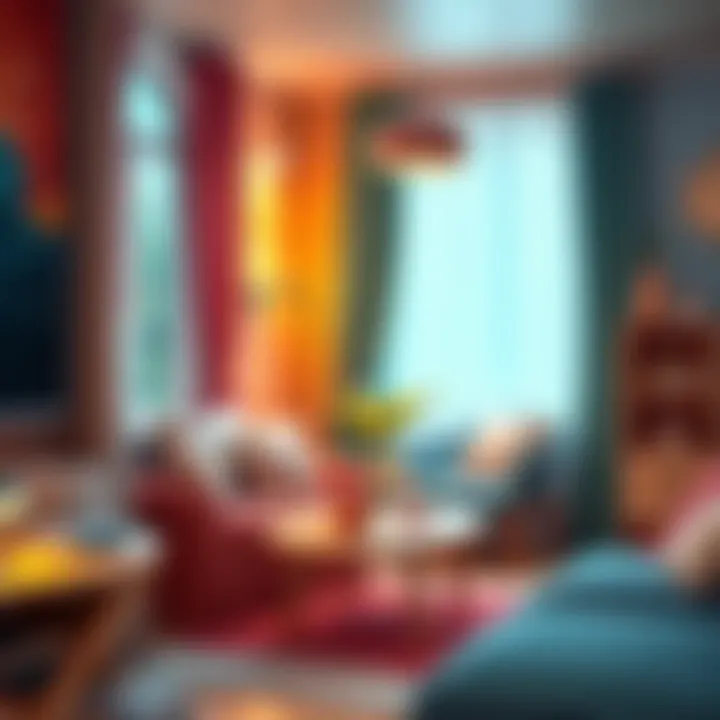 A cozy ambiance created by the interplay of colors