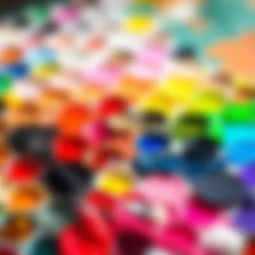 A vibrant palette with an array of colors